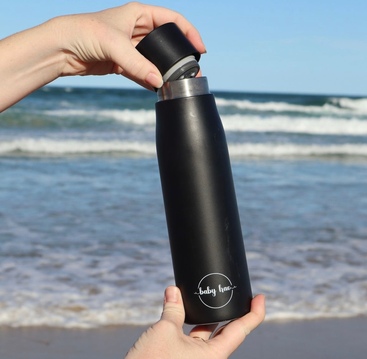 Black Insulated Purifying Water Bottle 500ml