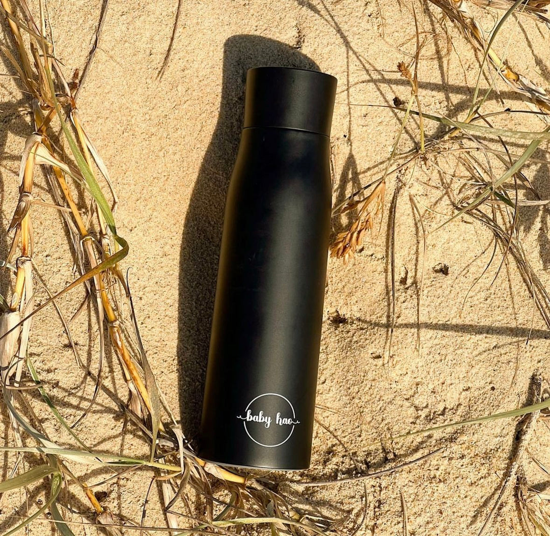 Black Insulated Purifying Water Bottle